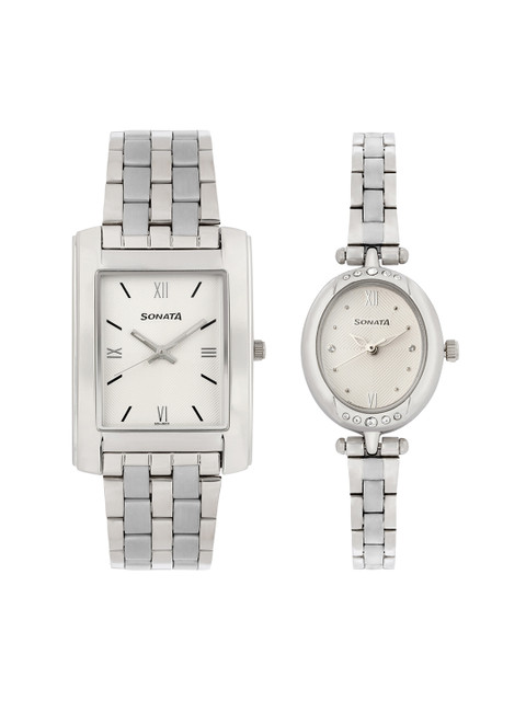 

Sonata Pair 2018 Unisex White Analogue watch NL79538118SM01