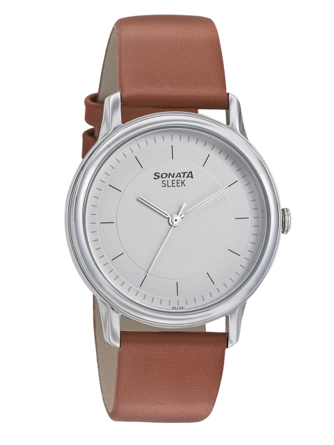 

Sonata Sleek Men White Analogue watch 7128SL03