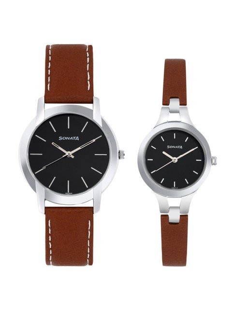 

Sonata Pair 2018 Unisex Black Analogue watch NL79548151SL01