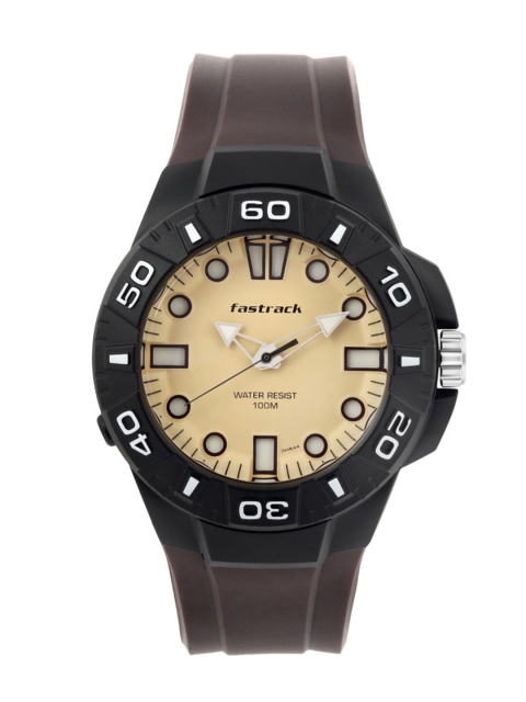 

Fastrack Men Beige Analogue Watch 38043PP02