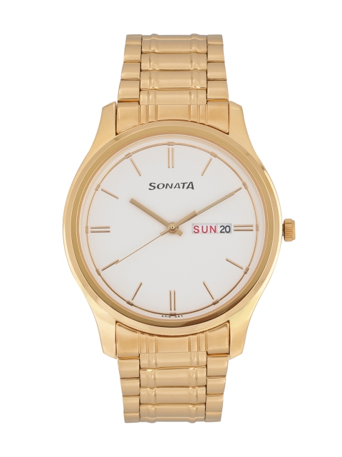

Sonata Essentials Men White Analogue watch NL77082YM03