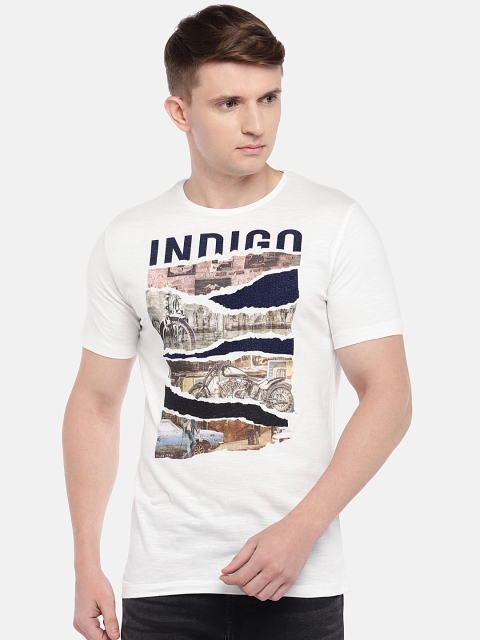

Killer Men White Printed Round Neck T-shirt