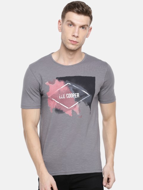 

Lee Cooper Men Grey Printed Round Neck T-shirt