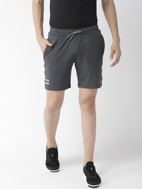 

Alcis Men Charcoal Grey Solid Slim Fit Running Shorts