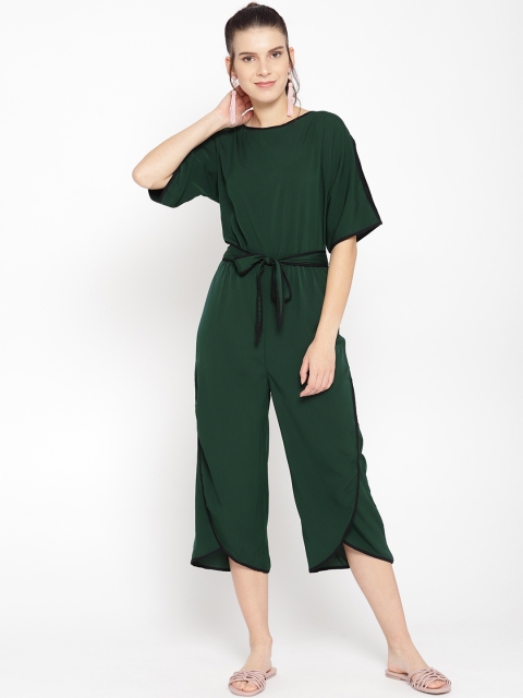 

Cottinfab Women Green Solid Culotte Jumpsuit