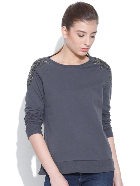 

Vero Moda Grey Sweatshirt with Embellished Detail