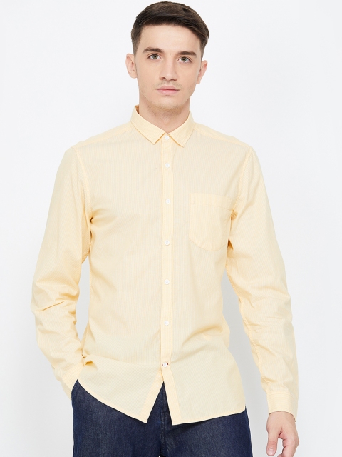

Fame Forever by Lifestyle Men Yellow Slim Fit Solid Casual Shirt