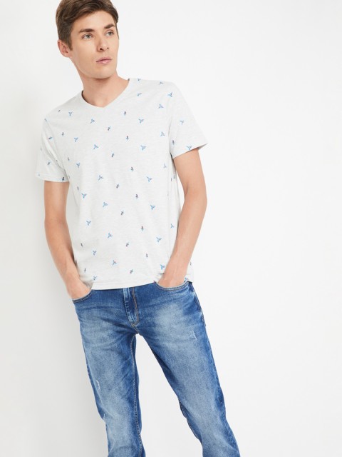 

Fame Forever by Lifestyle Men White Printed Round Neck T-shirt