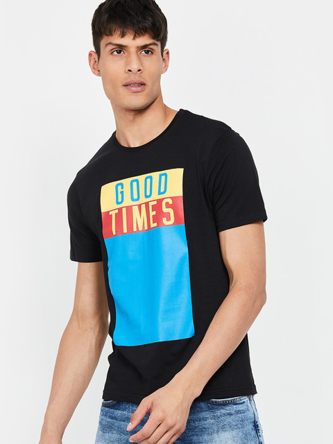 

Fame Forever by Lifestyle Men Black Printed Round Neck T-shirt