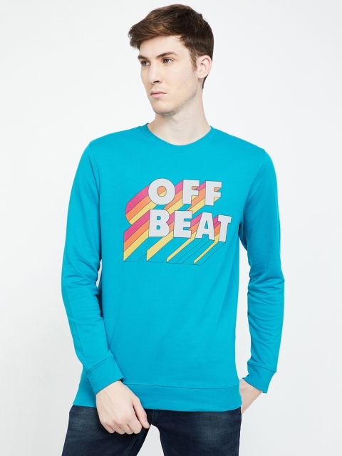 

Fame Forever by Lifestyle Men Turquoise Blue & Orange Printed Sweatshirt