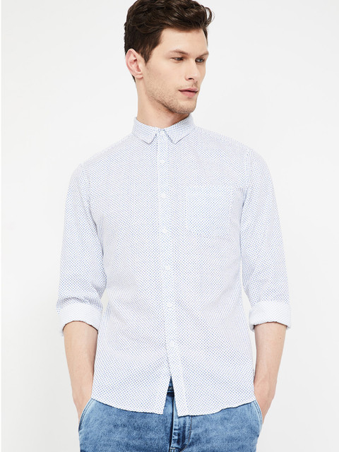 

Fame Forever by Lifestyle Men White Slim Fit Printed Casual Shirt