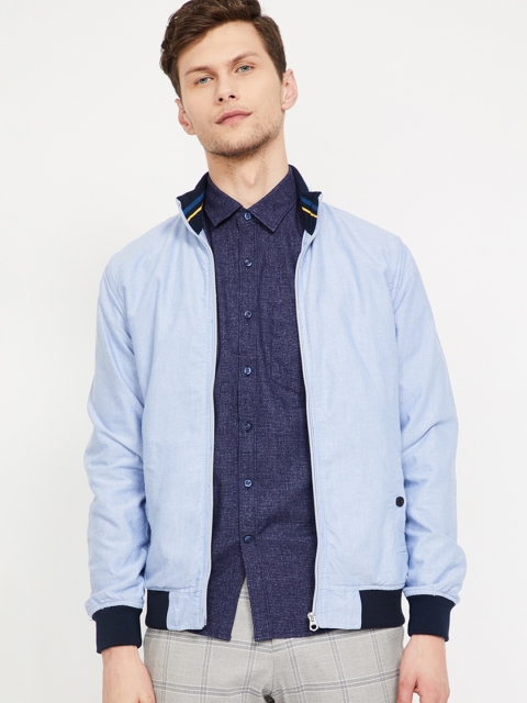 

Fame Forever by Lifestyle Men Blue Solid Bomber Jacket