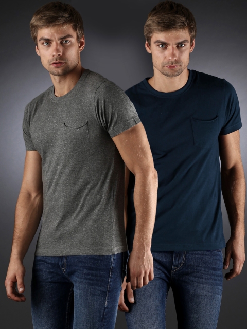 

Moda Rapido Pack of 2 Lightweight T-shirts, Grey melange