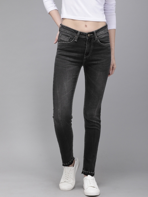 

Roadster Women Black Skinny Fit Mid-Rise Clean Look Stretchable Jeans