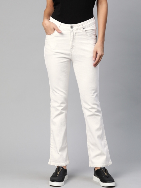 

Roadster Women Off White Bootcut High-Rise Stretchable Jeans