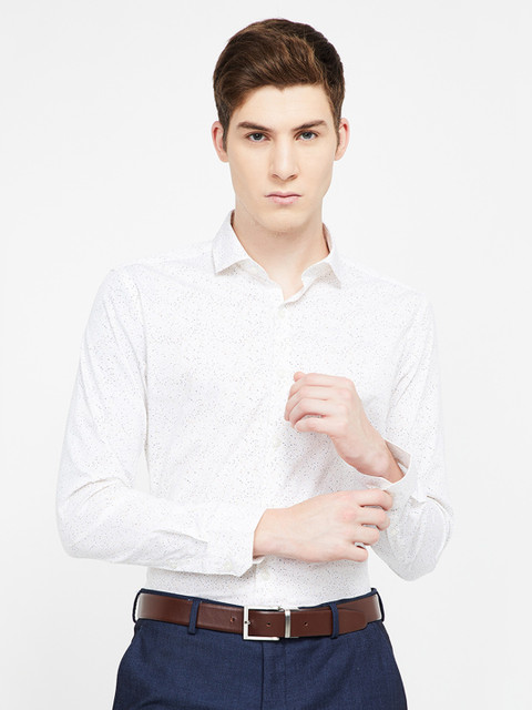 

CODE by Lifestyle Men White Slim Fit Printed Casual Shirt