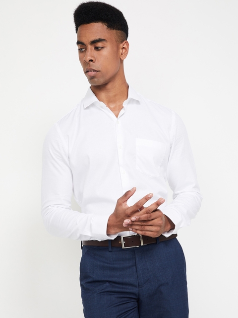 

CODE by Lifestyle Men White Slim Fit Solid Formal Shirt