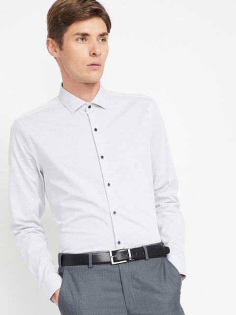 

CODE by Lifestyle Men Grey Slim Fit Solid Formal Shirt