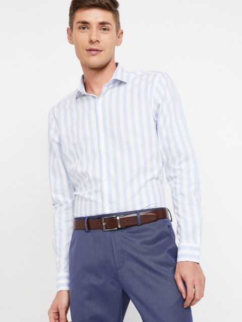 

CODE by Lifestyle Men Blue & White Slim Fit Striped Casual Shirt