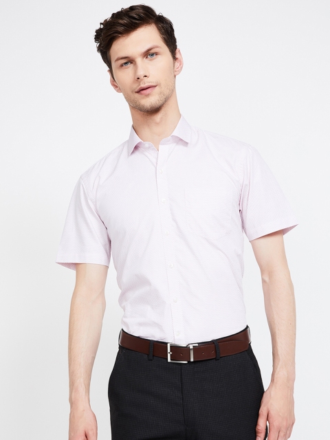 

CODE by Lifestyle Men White & Pink Regular Fit Printed Formal Shirt