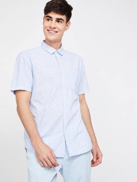 

CODE by Lifestyle Men Blue Regular Fit Solid Casual Shirt