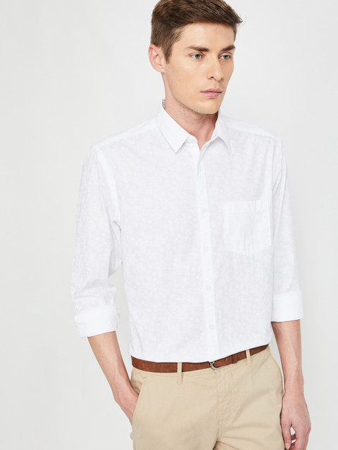 

CODE by Lifestyle Men White Regular Fit Printed Casual Shirt