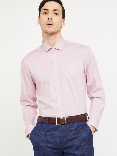 

CODE by Lifestyle Men Red Regular Fit Self Design Formal Shirt