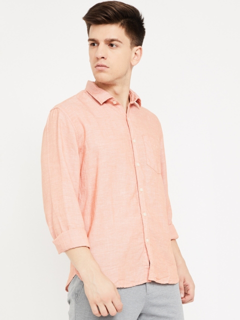 

CODE by Lifestyle Men Orange Regular Fit Solid Casual Shirt
