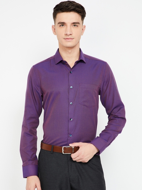 

CODE by Lifestyle Men Purple Slim Fit Solid Formal Shirt, Burgundy