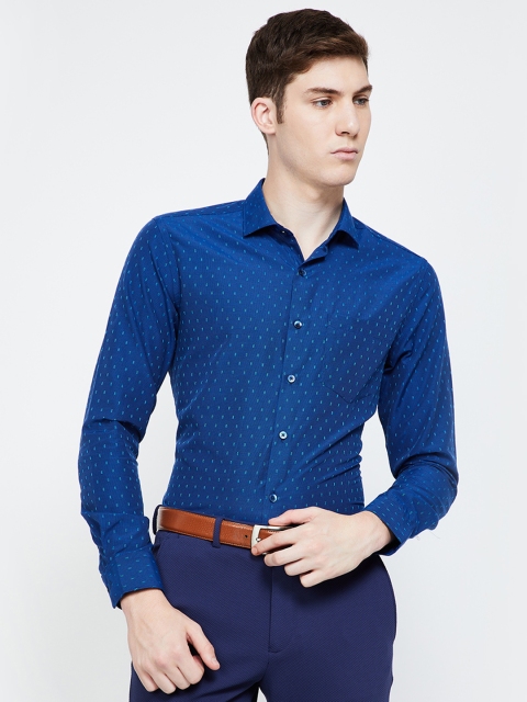 

CODE by Lifestyle Men Blue Slim Fit Printed Formal Shirt