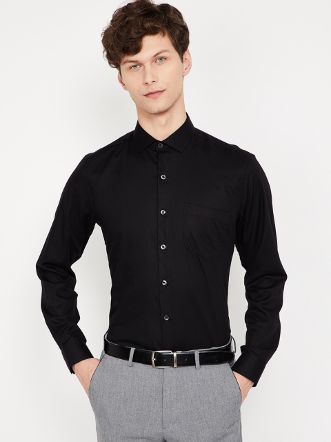 

CODE by Lifestyle Men Black Slim Fit Solid Formal Shirt