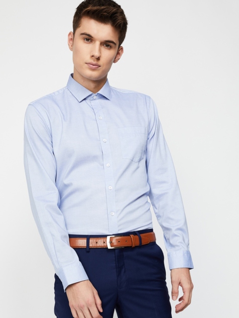 

CODE by Lifestyle Men Blue Regular Fit Self Design Formal Shirt