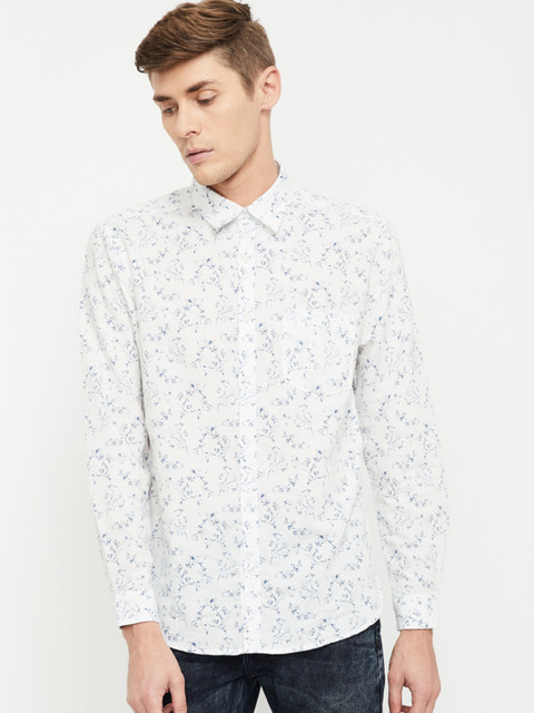 

CODE by Lifestyle Men White Regular Fit Printed Casual Shirt