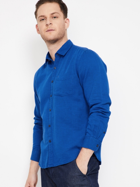 

CODE by Lifestyle Men Navy Blue Regular Fit Solid Casual Shirt
