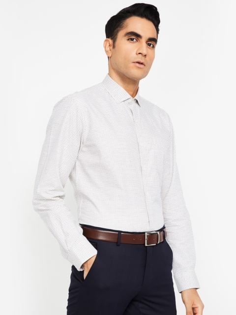 

CODE by Lifestyle Men White & Black Slim Fit Printed Formal Shirt