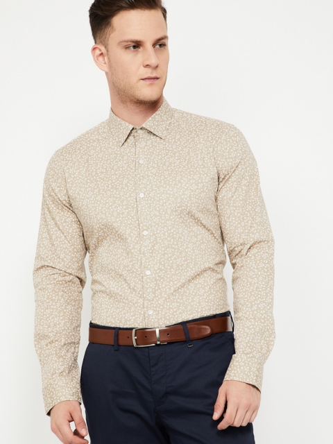 

CODE by Lifestyle Men Camel Brown Slim Fit Printed Casual Shirt