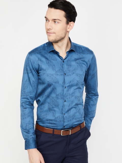 

CODE by Lifestyle Men Blue Slim Fit Printed Formal Shirt