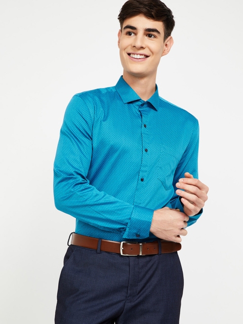 

CODE by Lifestyle Men Blue Slim Fit Printed Formal Shirt