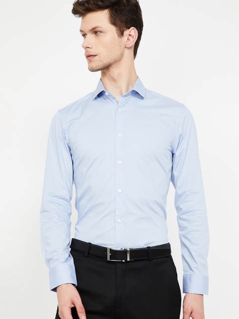 

CODE by Lifestyle Men Blue Skinny Fit Solid Formal Shirt