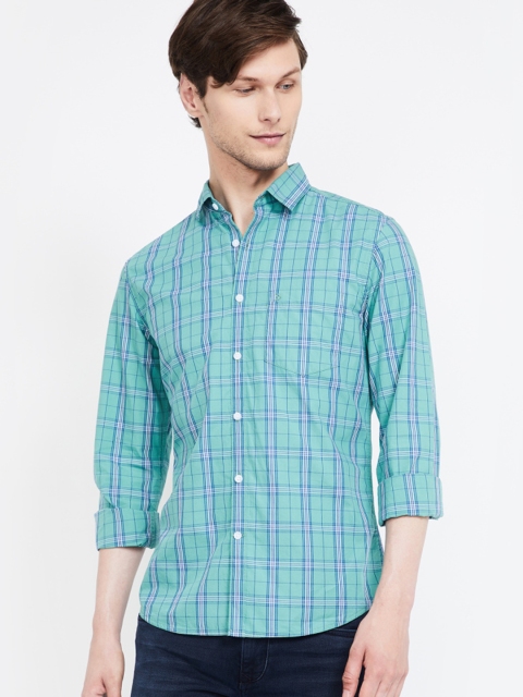 

CODE by Lifestyle Men Green Slim Fit Checked Casual Shirt