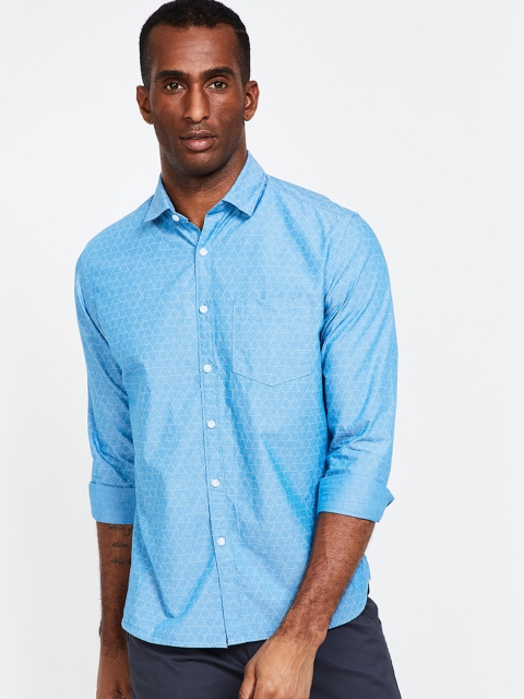 

CODE by Lifestyle Men Blue Regular Fit Printed Casual Shirt