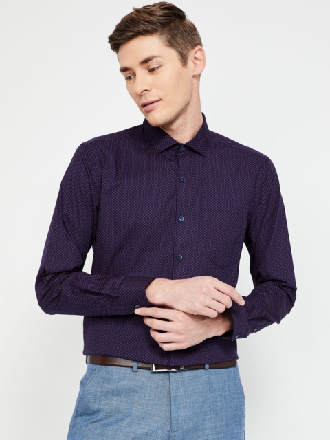 

CODE by Lifestyle Men Blue Slim Fit Solid Formal Shirt