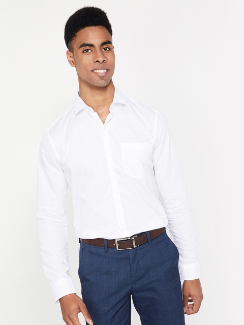 

CODE by Lifestyle Men White Slim Fit Solid Formal Shirt