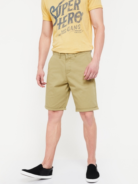

CODE by Lifestyle Men Khaki Solid Regular Fit Regular Shorts