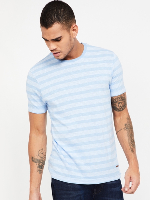 

CODE by Lifestyle Men Blue Printed Round Neck T-shirt