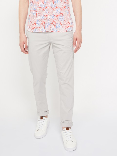 

CODE by Lifestyle Men Grey Slim Fit Solid Chinos