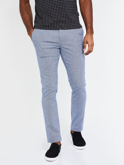 

CODE by Lifestyle Men Blue Slim Fit Solid Chinos