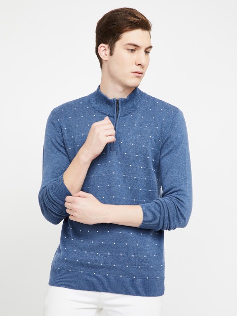 

CODE by Lifestyle Men Navy Blue Self Design Sweater