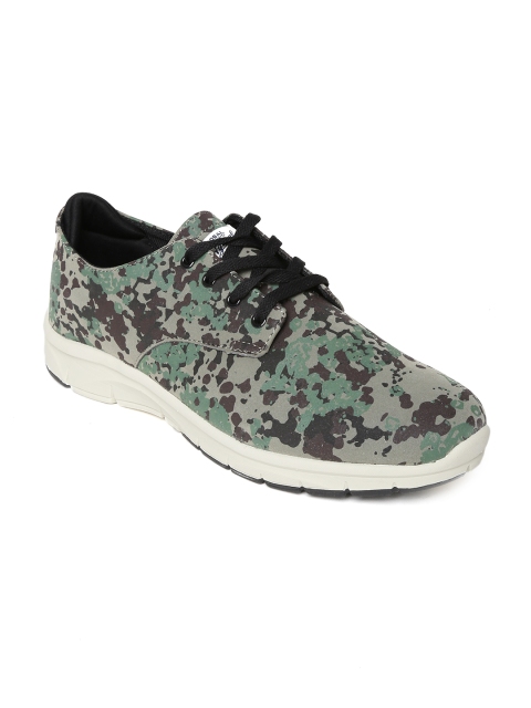 

BLEND Men Green Camouflage Print Casual Shoes