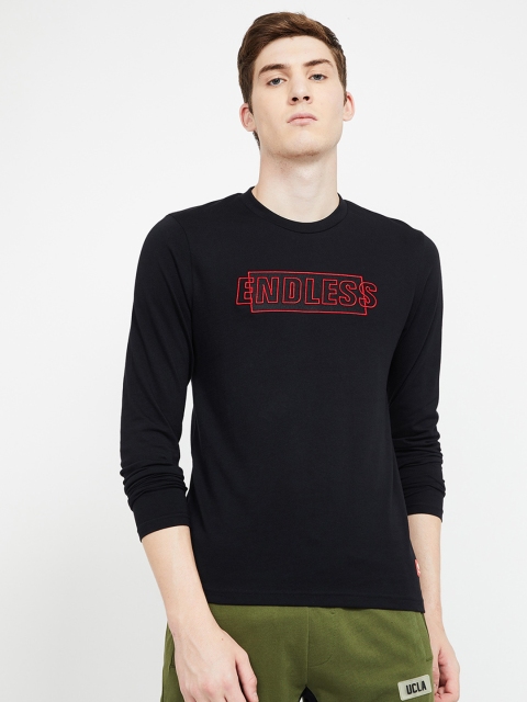 

Bossini Men Black Printed Round Neck T-shirt